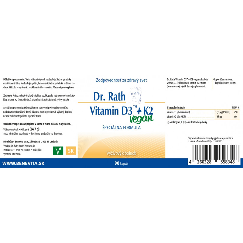 Dr. Rath Vitamin D3 + K2 vegan